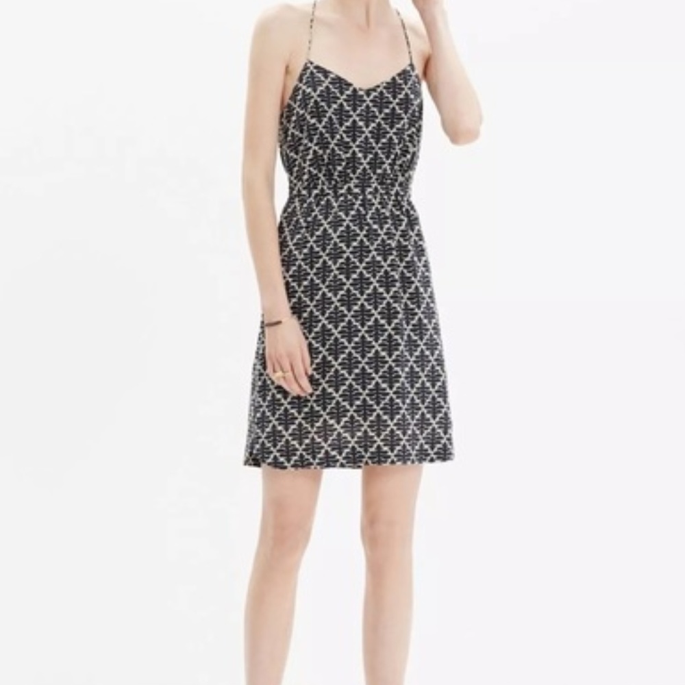 Madewell Daylight Silk Ikat Bloom Tribal Dress